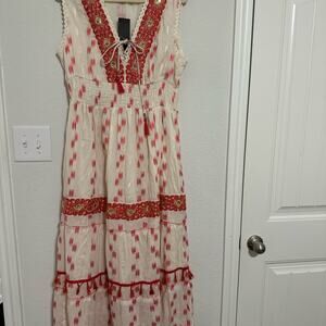 Me 2 Magic Anthropologie embroidered and embellished BOHO dress